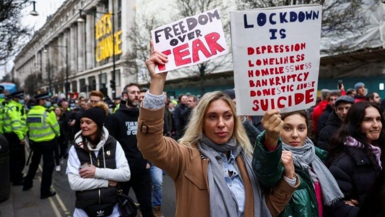 Thousands Protest Against Lockdown in London