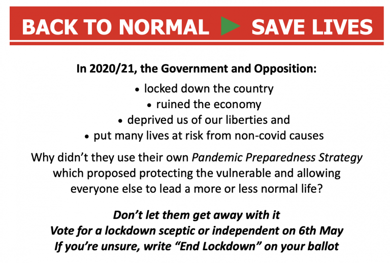 ‘Back to Normal’ Supports Anti-Lockdown Candidates in May Elections