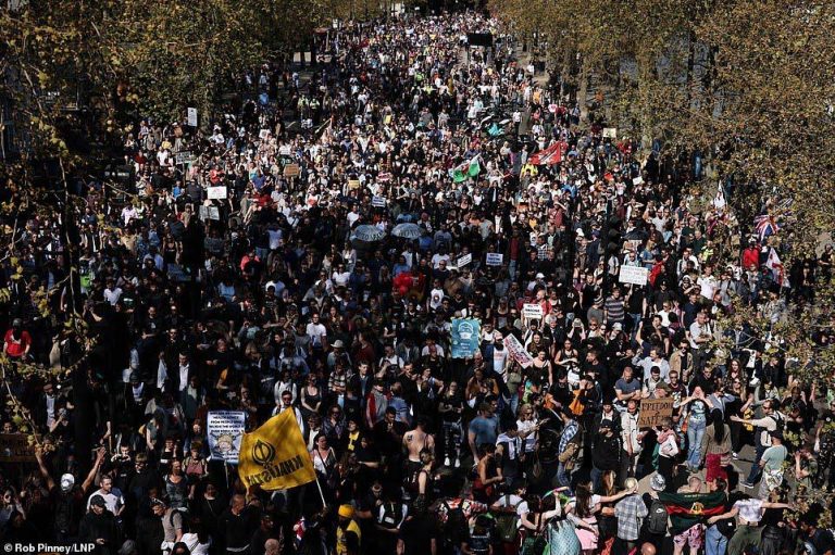 Thousands of People “Unite for Freedom” in London