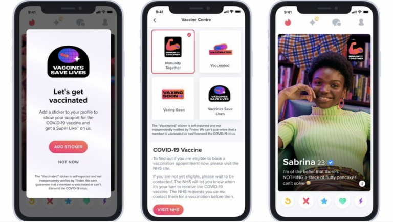 Dating Apps Partner with Government to Enable Users to Swipe Past Unvaccinated Singles