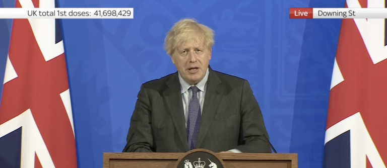 Boris Announces Extension of Lockdown by Four “Crucial Weeks” – Noting “Possibility” That a “Far More Dangerous” New Variant Could Cause Further Delays After July 19th