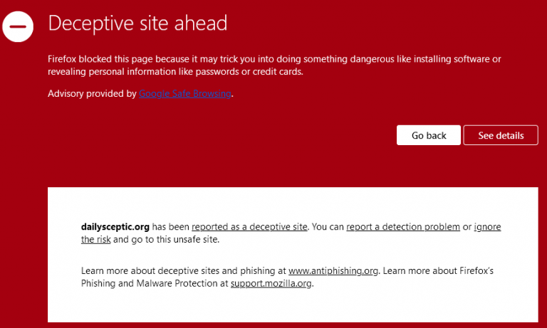 The Red Screen of Death