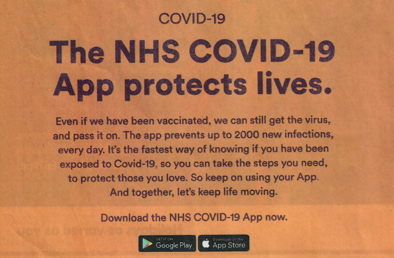 New Ad For NHS COVID-19 App Admits it’s Unfit For Purpose