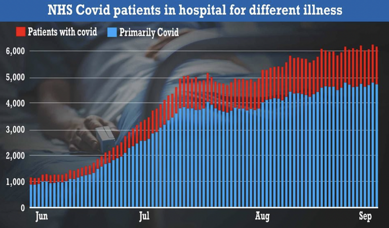 Almost a Quarter of ‘Covid Inpatients’ in England Are Primarily Being Treated for Something Else