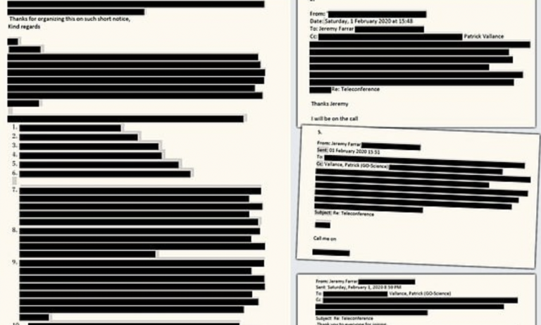 Government Hides Details of Key Conversation between Leading Scientists on Covid’s Origins