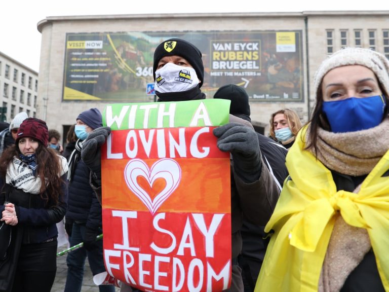Anti-Lockdown Protest Sweeps Through Brussels