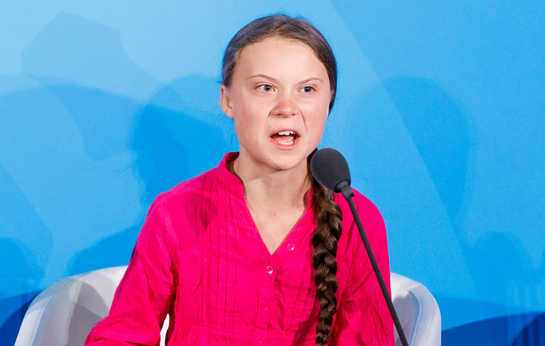 Mandatory Credit: Photo by JUSTIN LANE/EPA-EFE/Shutterstock (10421665ds)
Sixteen-year-old climate activist Greta Thunberg addresses world leaders at the start of the 2019 Climate Action Summit which is being held in advance of the General Debate of the General Assembly of the United Nations at United Nations Headquarters in New York, New York, USA, 23 September 2019. World Leaders have been invited to speak at the event, which was organized by the United Nations Secretary-General Antonio Guterres, for the purpose of proposing plans for addressing global climate change. The General Debate of the 74th session of the UN General Assembly begins on 24 September.
United Nations 2019 Climate Action Summit, New York, USA - 23 Sep 2019