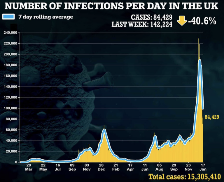 Daily Cases Fall 40% as London Returns to Normal
