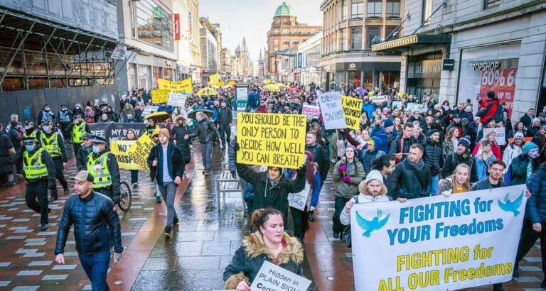 Thousands Gather at Scotland Anti-Lockdown Protest
