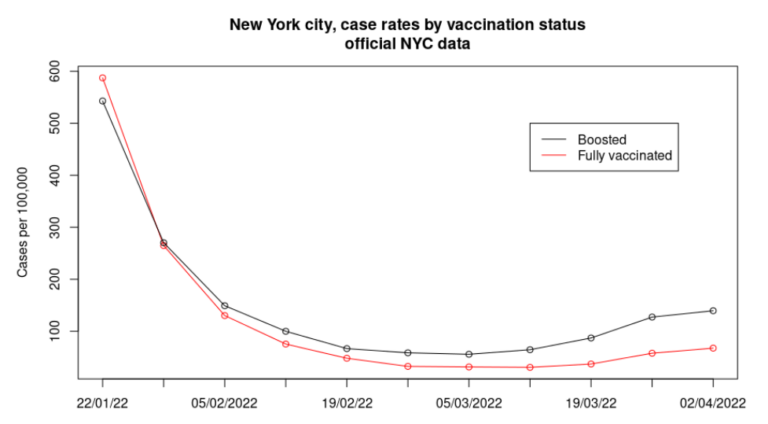 New York City Data Show Infection Rates TWICE as High Among the Boosted – But Trickery Hides Low Infection Rates Among the Unvaccinated