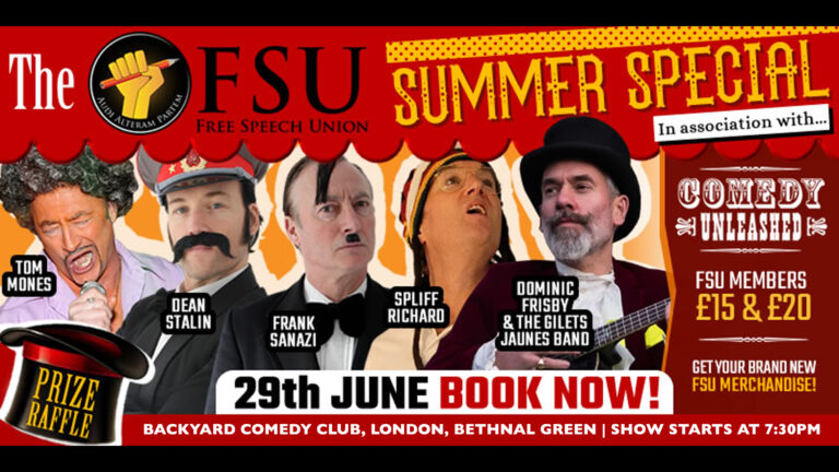 Get Your Tickets to the Free Speech Union’s Summer Comedy Night