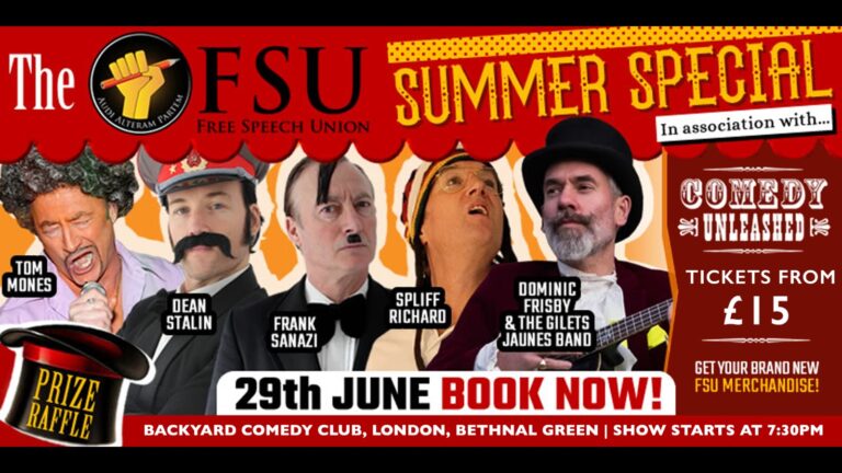 The Free Speech Union’s Summer Comedy Special is Tonight