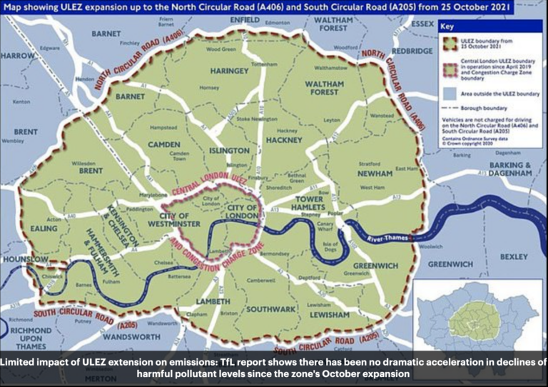 Sadiq Khan Hails ULEZ Expansion Scheme as ‘Incredible’ Success Even Though His Own Data Reveals it Made Little Difference