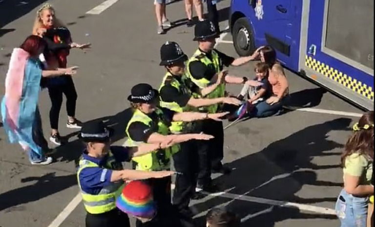 Fury as ‘Woke’ Lincoln Police Are Filmed Dancing at Pride festival as Crimes Go Unsolved Across U.K.