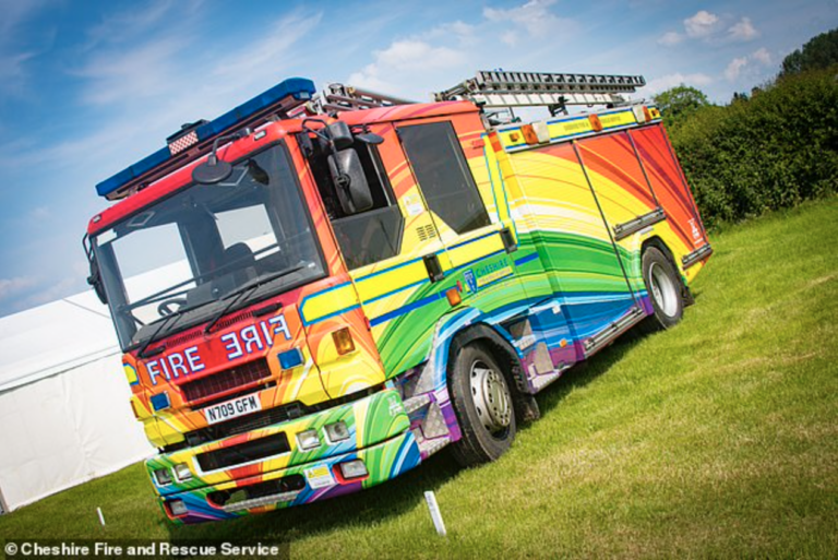 Fire Brigades Spend £17,000 of Taxpayers’ Money on Painting Engines in Rainbow Colours