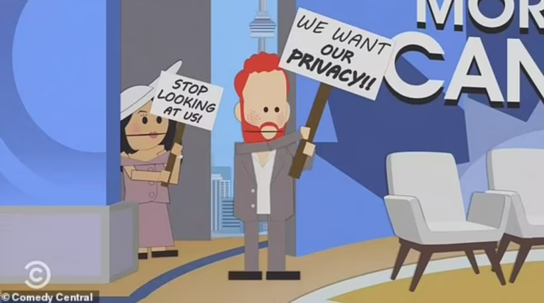 South Park Savages Meghan and Harry as Couple Who Scream “We Want Privacy” During Tour Promoting His Book “Waaagh”