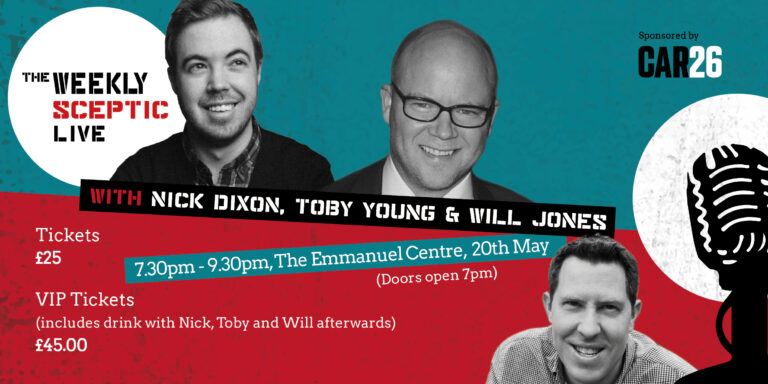 Last Chance For Tickets to the Weekly Sceptic Live