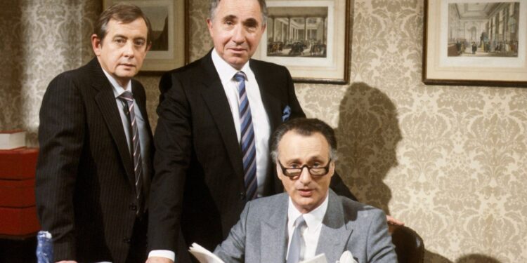 Yes Minister, BBC sitcom, by Antony Jay and Jonathan Lynn programme with Paul Eddington and Nigel Hawthorne