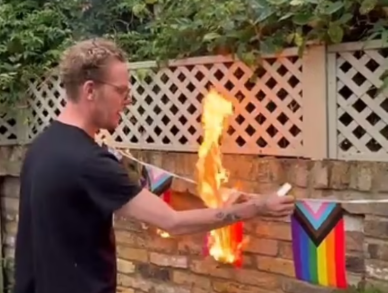Laurence Fox Did Not Commit a Hate Crime When He Burned Pride Flags at Home, Met Police Rules