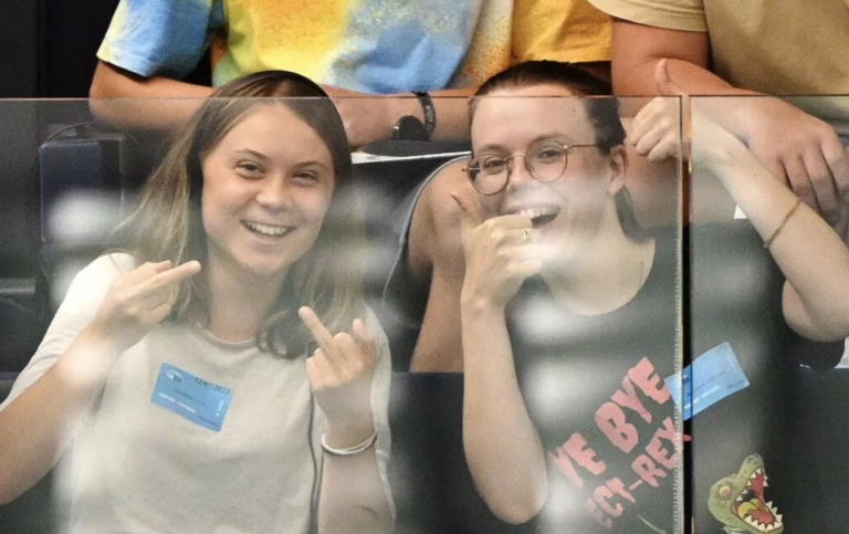 Greta Thunberg Gives Finger to Opponents of New EU Environmental Legislation