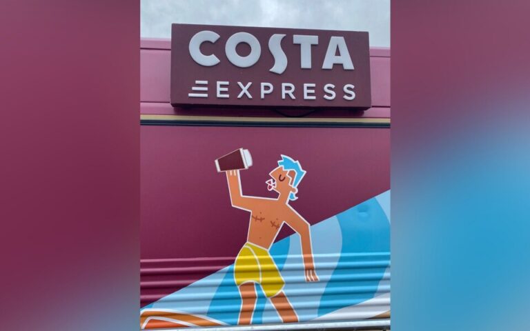 Fury as Costa Coffee Uses ‘Positive’ Image of Trans-Identifying Cartoon Woman With Breasts Surgically Removed to Advertise How ‘Inclusive’ it is