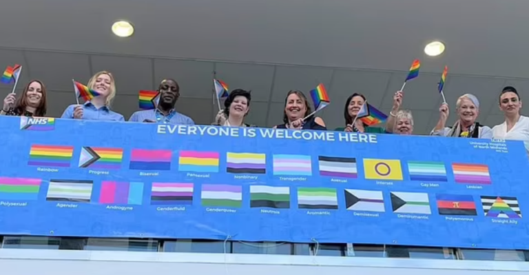NHS Bosses Introduce Banner Featuring 21 LGBT Flags Including “Demiromantic”, “Neutrois”, “Androgyne” and “Genderqueer”