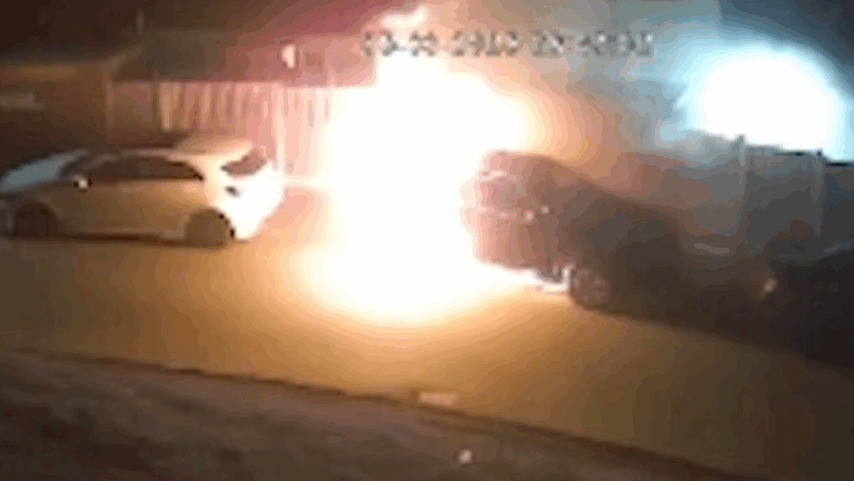 Watch: Electric Mercedes Worth £50,000 Explodes After ‘Battery Fault’ – Destroying Two Cars Nearby