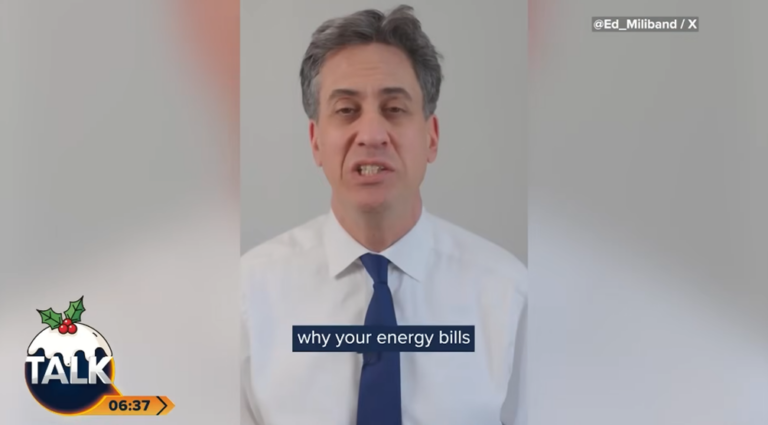 Miliband Falsely Claims High Energy Bills Due to Fossil Fuels