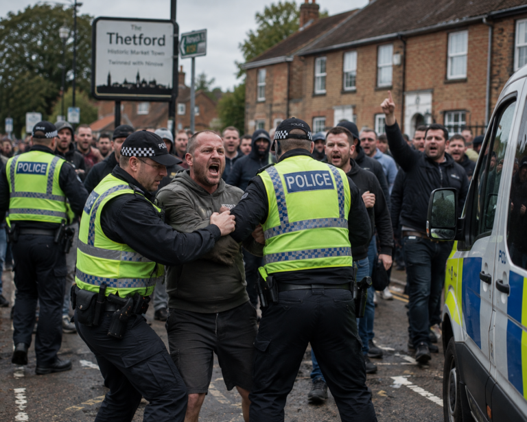 Thetford Locals Vow to Keep Protesting Until Migrants Are Removed from Their Streets